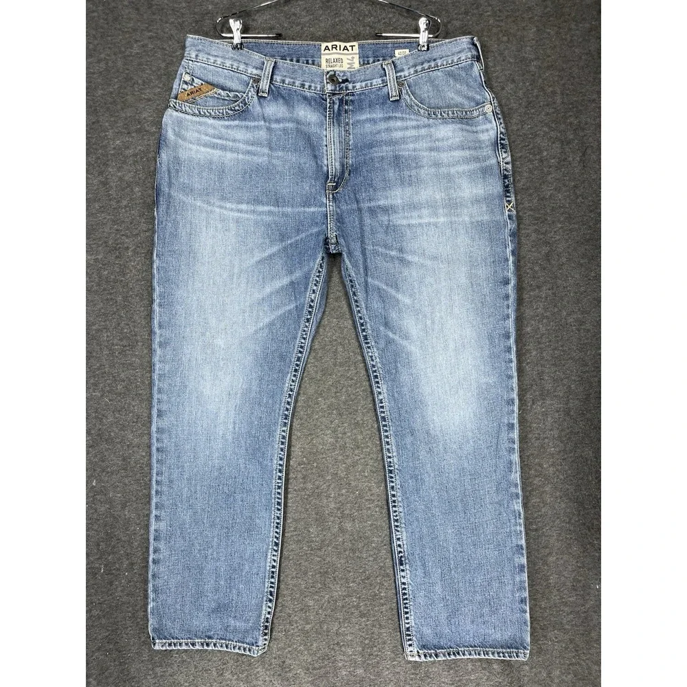 Ariat Jeans Mens 42x32 M4 Relaxed Straight Leg Workwear Western Cowboy Rodeo